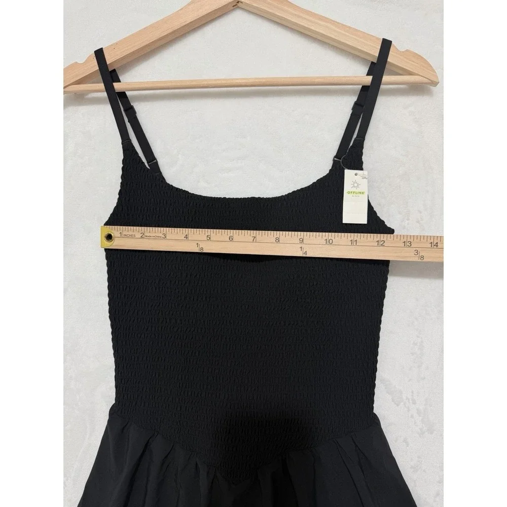 Offline By Aerie Real Me Smocked Athletic Flowy Dress Sz Small Shorts Pickleball
